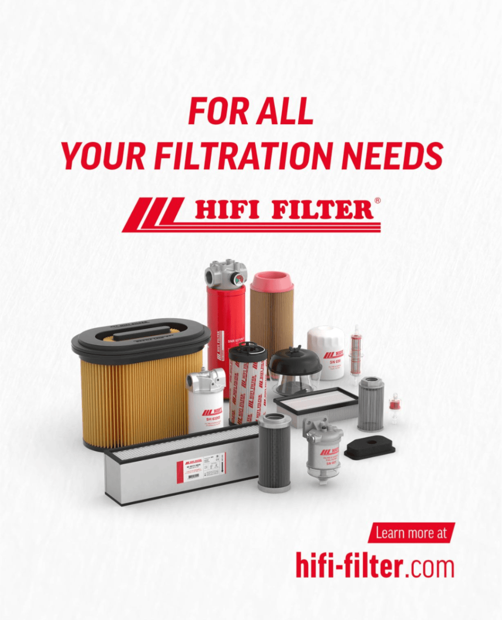 Hifi Filter: ilma-, öljy-, polttoaine- ja hydrauliikkasuodattimet