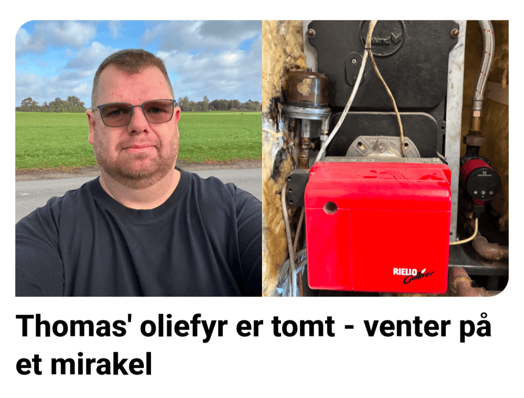 Öljykattila ja Riello-poltin. Kuvakaappaus, TV2 Øst